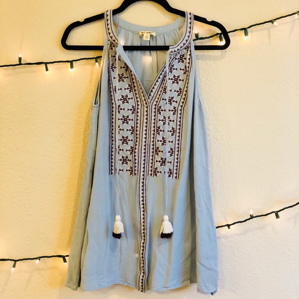 Denim Embroidered Dress/Tunic